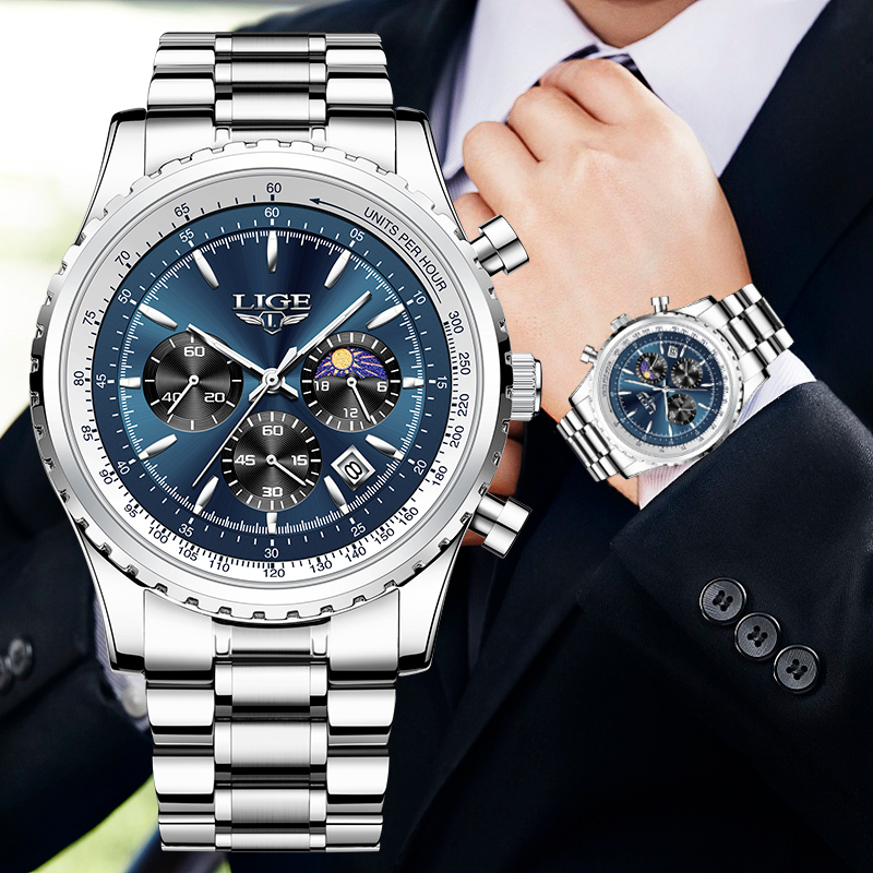 Luxury Watch Affordable - LIGE Brand Luxury Quartz Man Watch