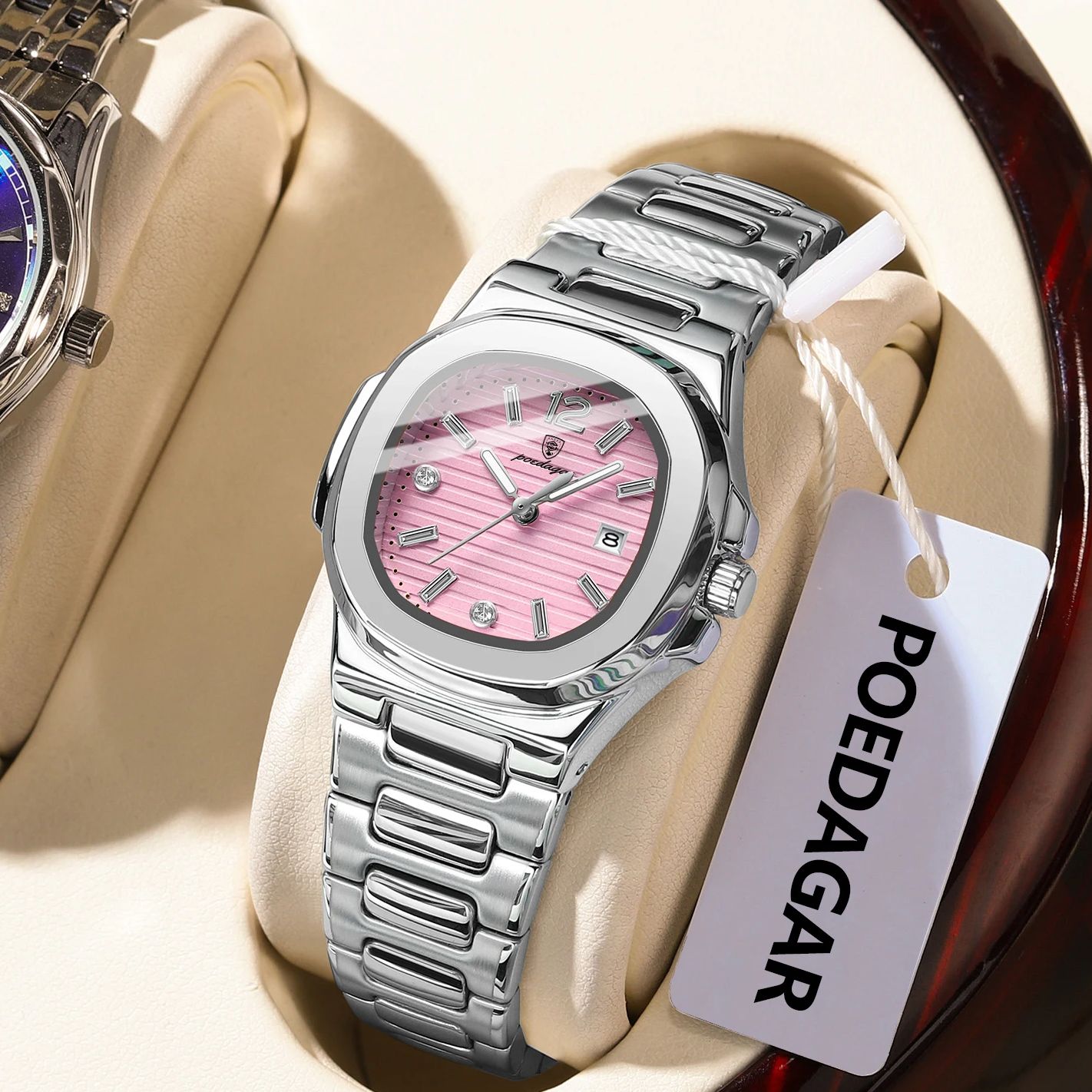 Luxury Watch Deals - POEDAGAR Square Fashion Woman Wristwatch Luminous