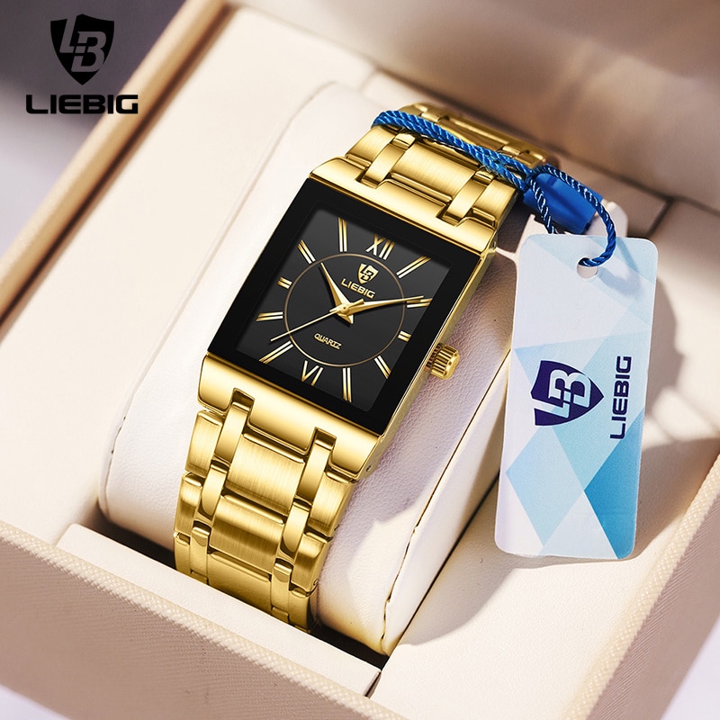 Luxury Watch Safe - LiEBIG Luxury Golden Quartz Wristwatches For