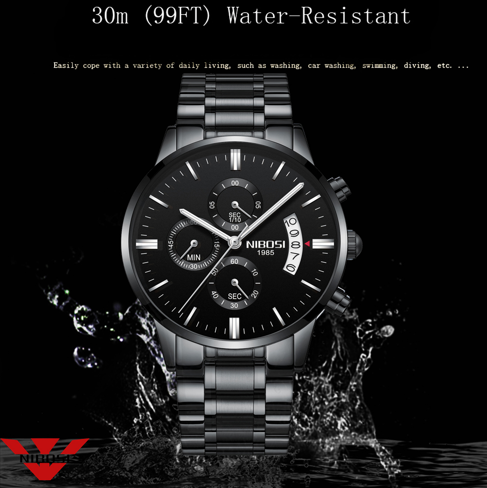 Đồng Hồ Nam NIBOSI Thép Không  - đánh giá và giá Luxury Watch Affordable