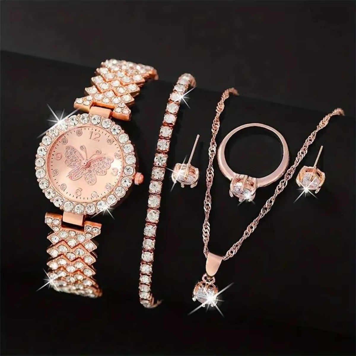 6PCS/Set Luxury Rhinestone But - đánh giá và giá Luxury Watch Safe