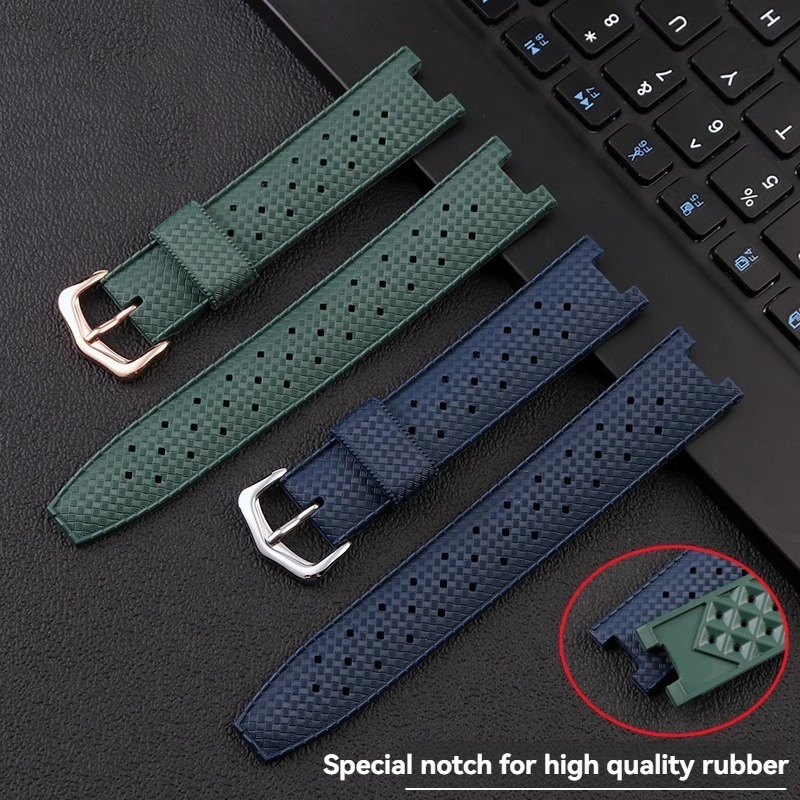 Rubber Men's Watch Strap for C - đánh giá và giá Cartier Watch Tank