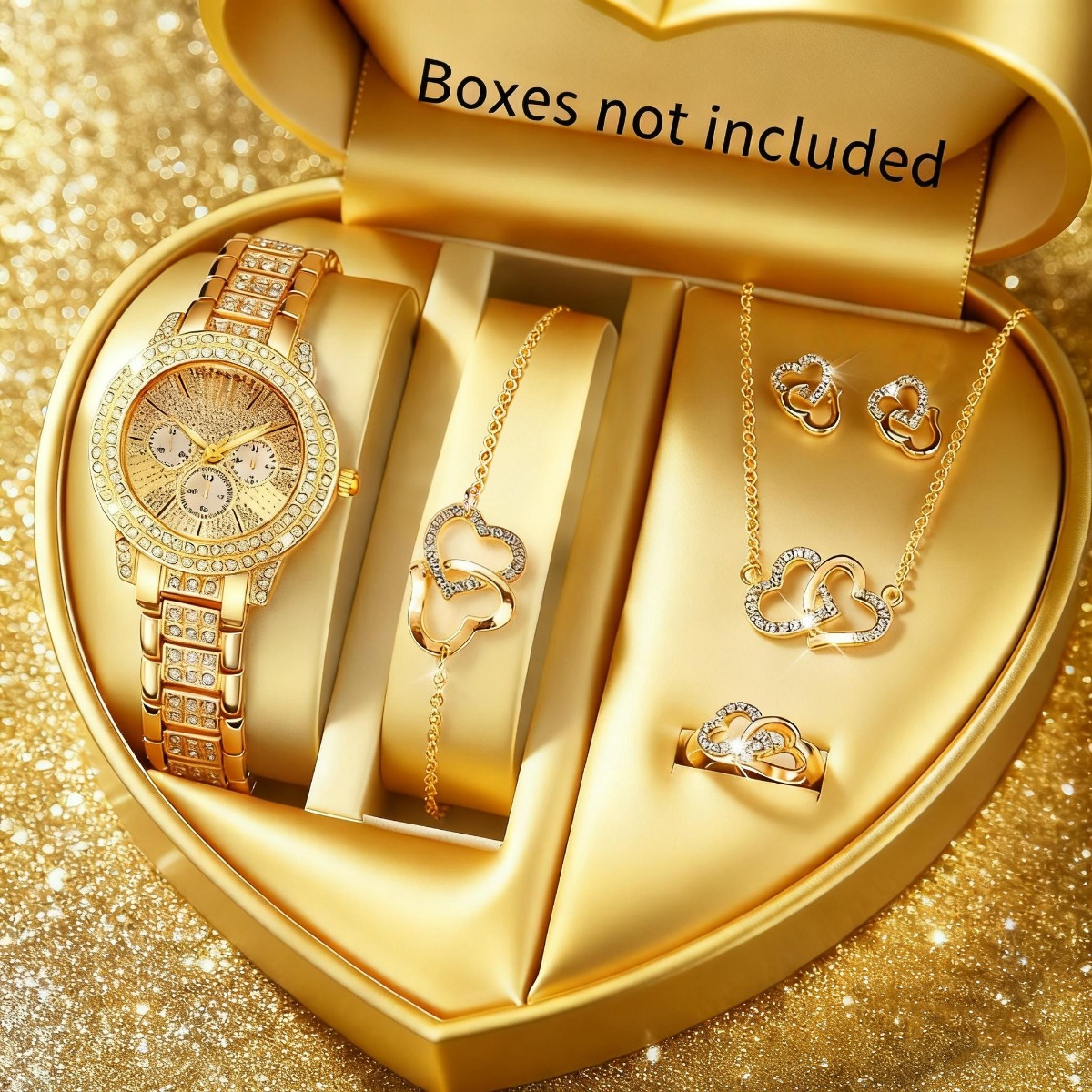 6PCS Luxury Rhinestone Women W - đánh giá và giá Luxury Watch Travel Case