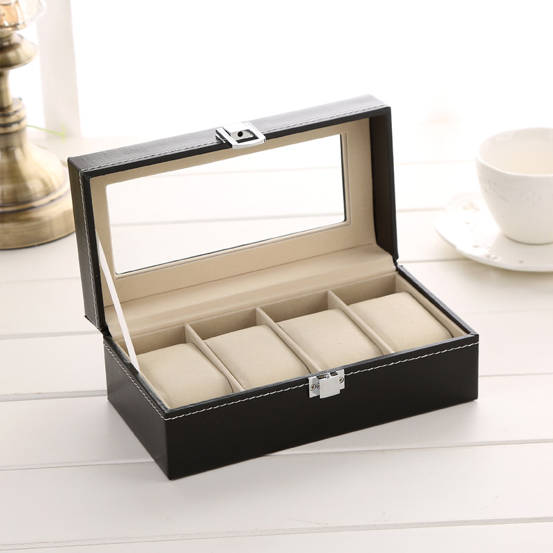 DELESYS 4 Positions PU Watch B - đánh giá và giá Luxury Watch Travel Case