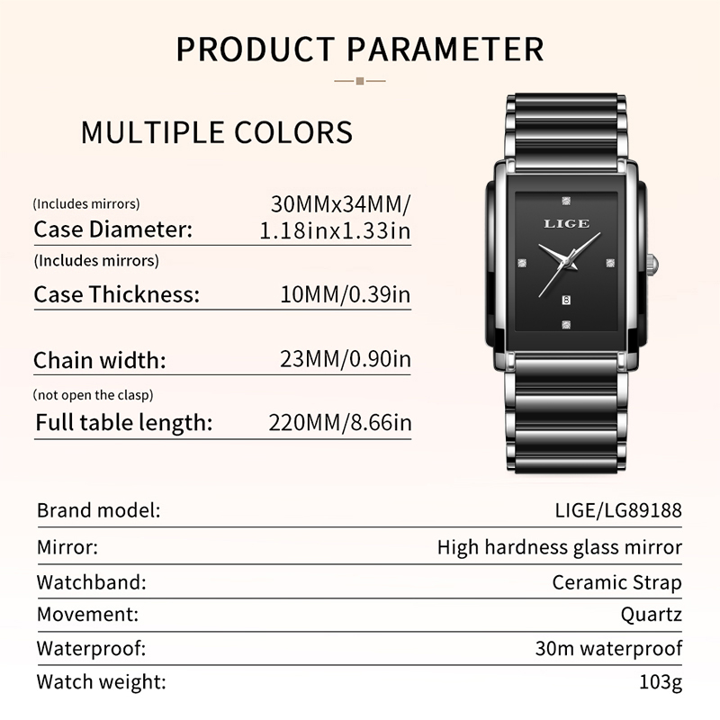 LIGE New Luxury Women Watches  - đánh giá và giá Luxury Watch Safe