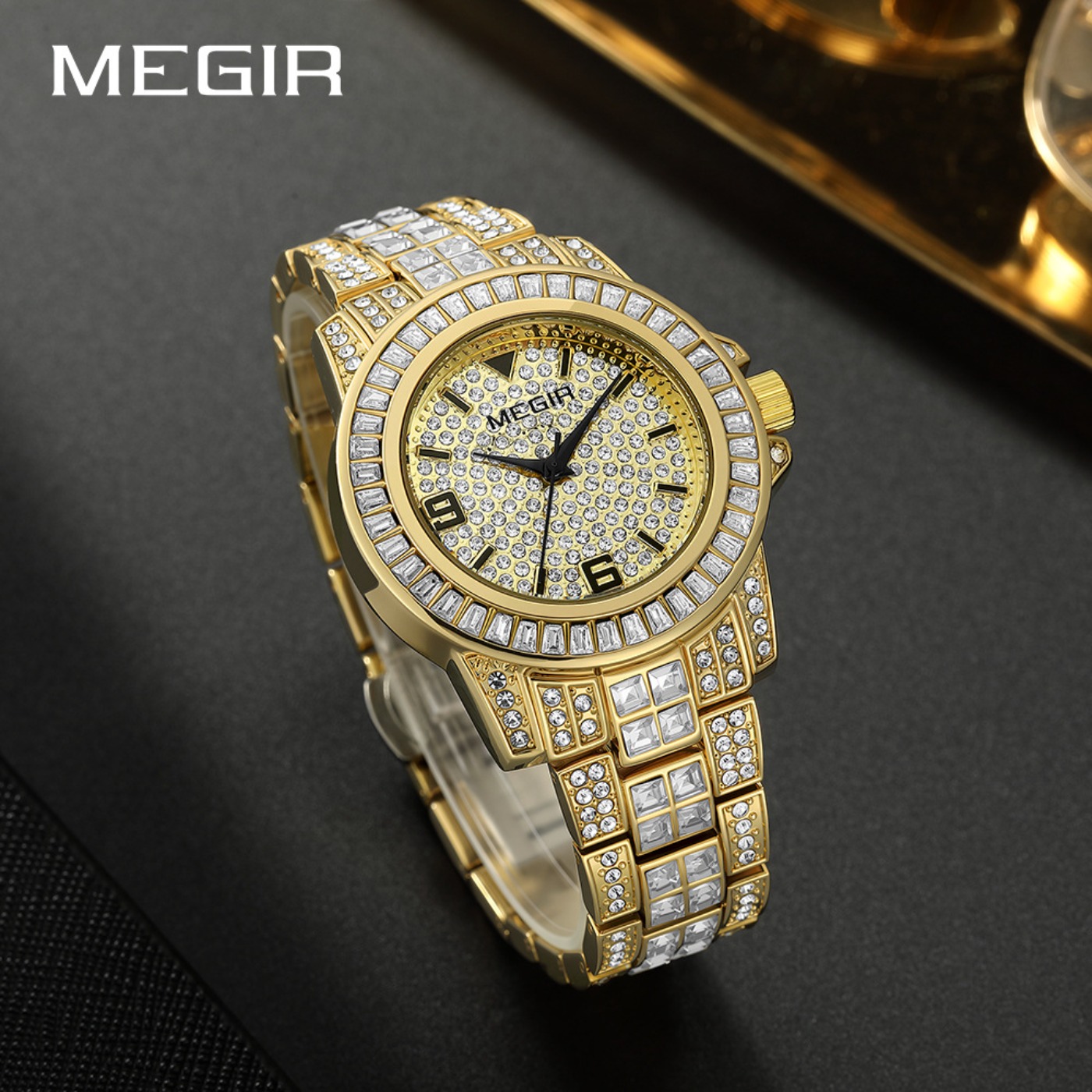 MEGIR Luxury Diamond Watches U - đánh giá và giá Luxury Watch And Bracelet