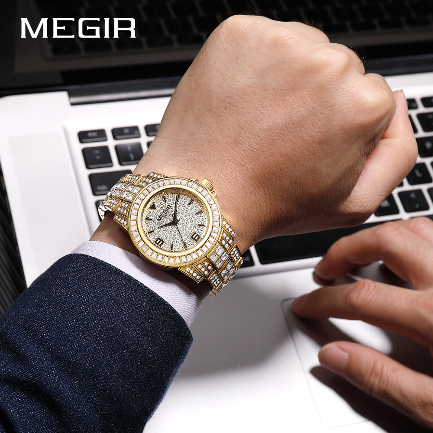 MEGIR Luxury Diamond Watches U - đánh giá và giá Luxury Watch And Bracelet