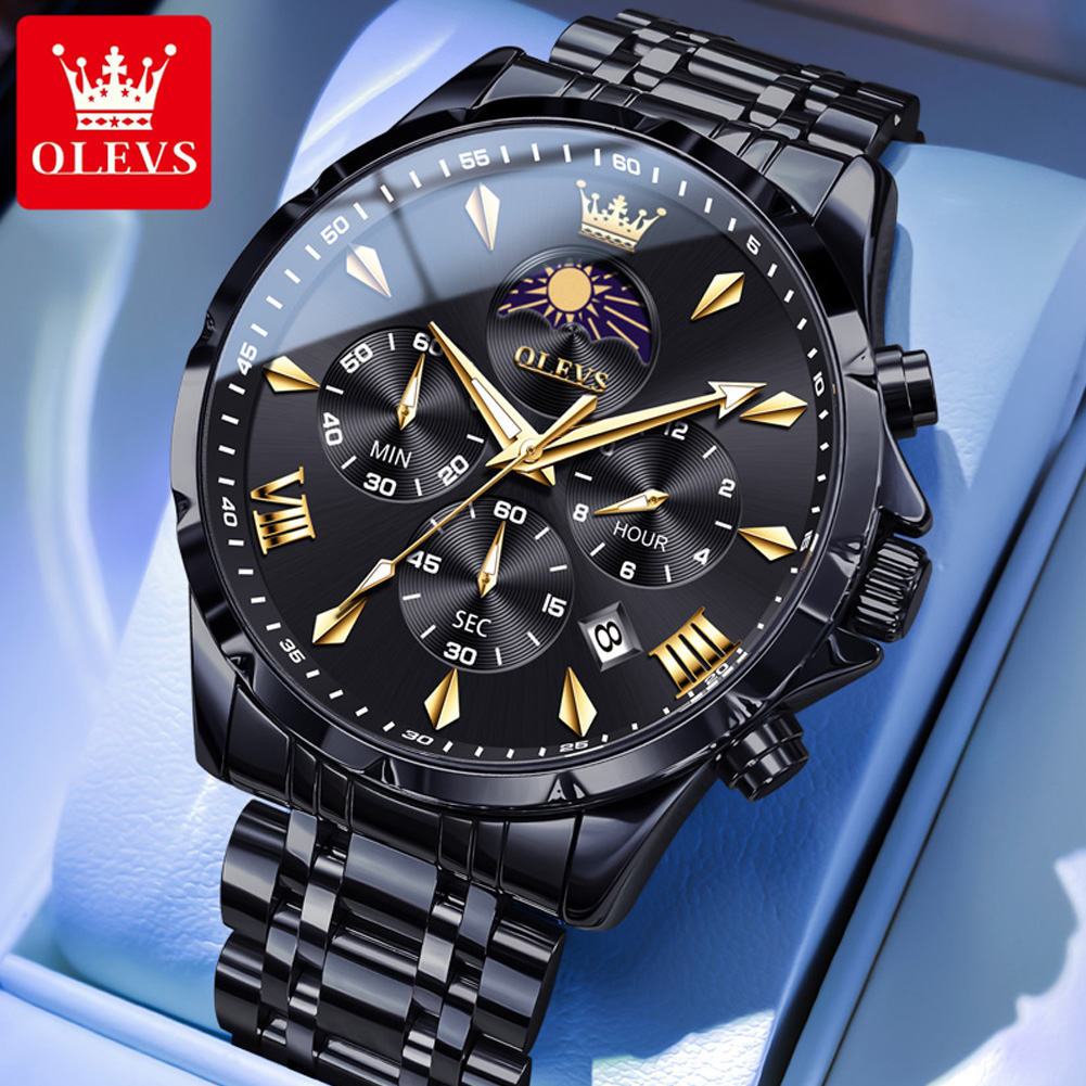 OLEVS 3653 Brand Moon Phase Ca - đánh giá và giá Luxury Watch Affordable