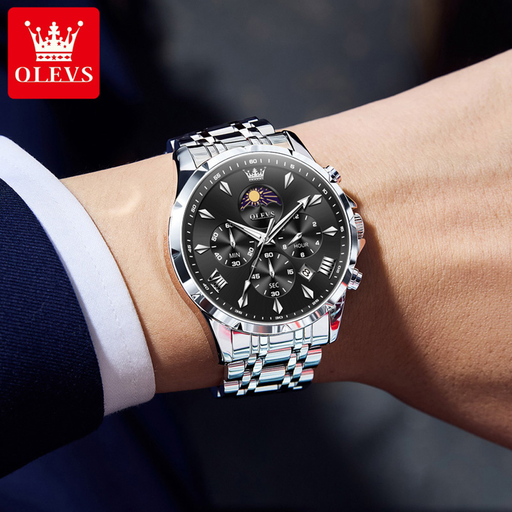 OLEVS 3653 Brand Moon Phase Ca - đánh giá và giá Luxury Watch Affordable