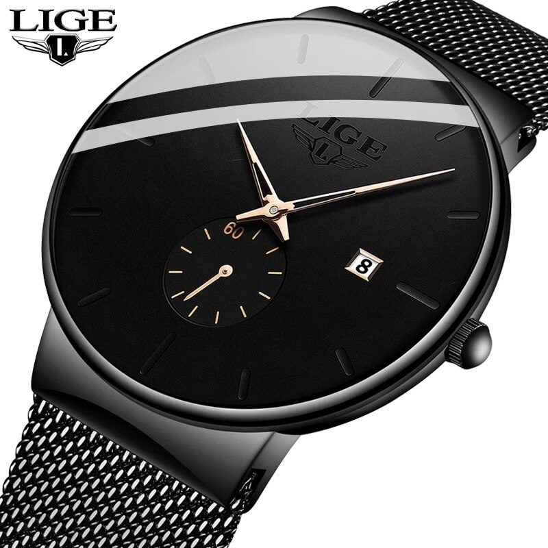 LIGE Fashion Mens Watches Top  - đánh giá và giá Luxury Watch Affordable