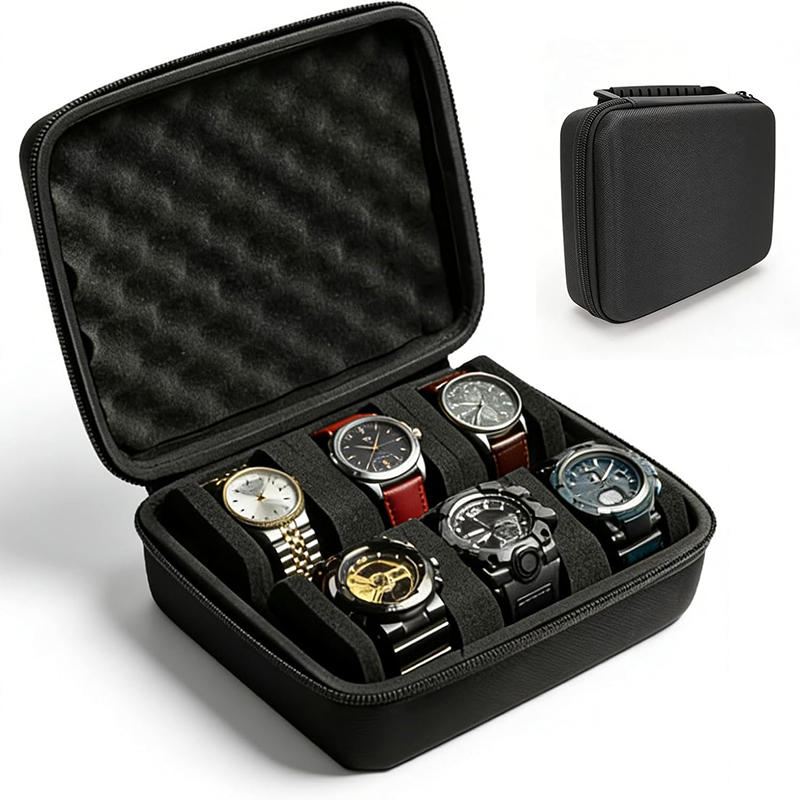 1pc 6-Slot Watch Case | Hard S - đánh giá và giá Luxury Watch Travel Case