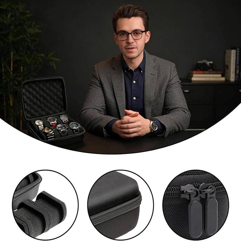 1pc 6-Slot Watch Case | Hard S - đánh giá và giá Luxury Watch Travel Case