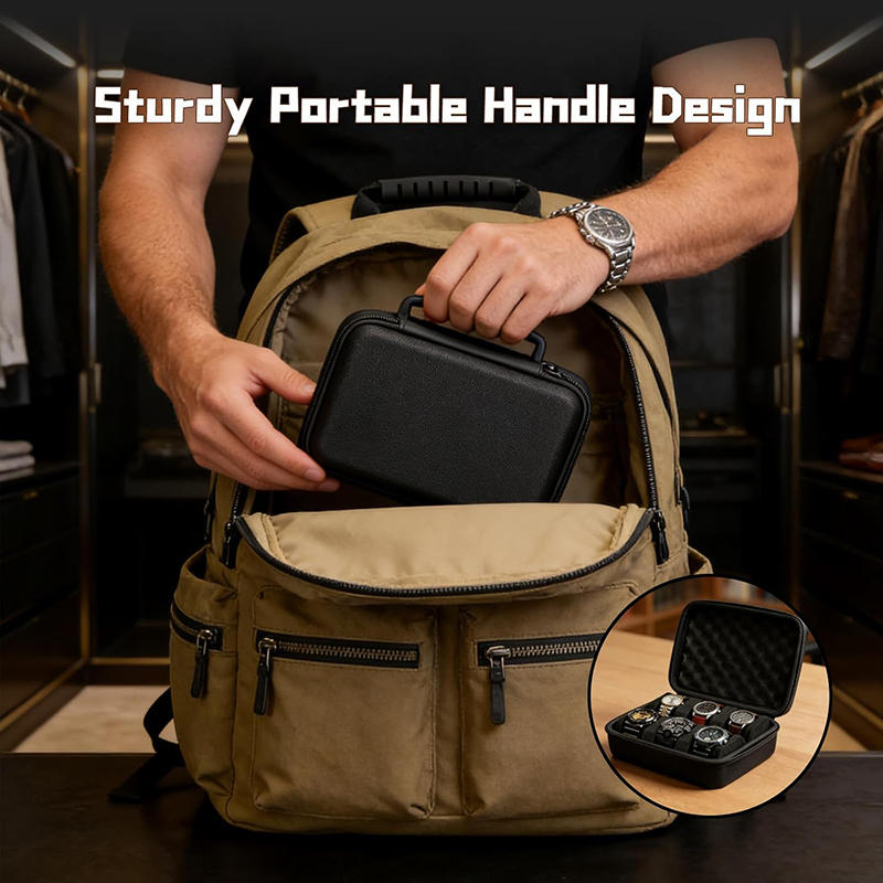 1pc 6-Slot Watch Case | Hard S - đánh giá và giá Luxury Watch Travel Case
