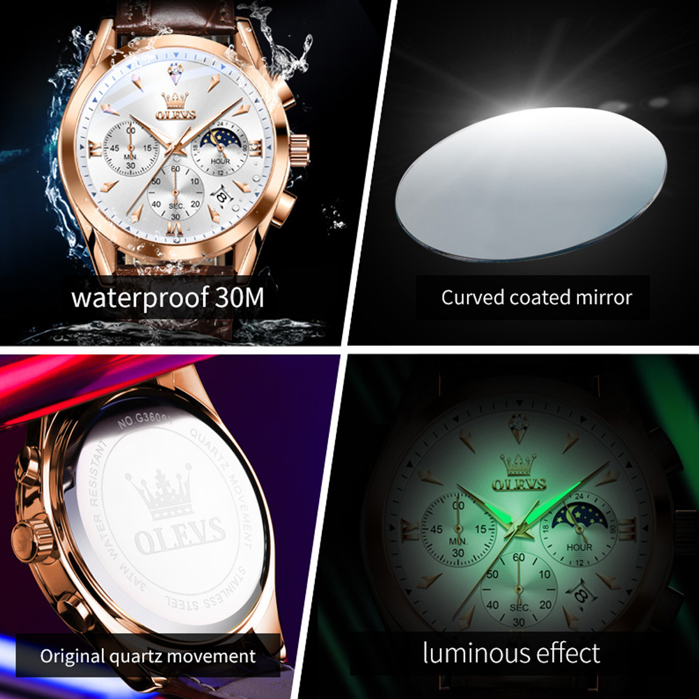 OLEVS Brand New Fashion Quartz - đánh giá và giá Luxury Watch Affordable